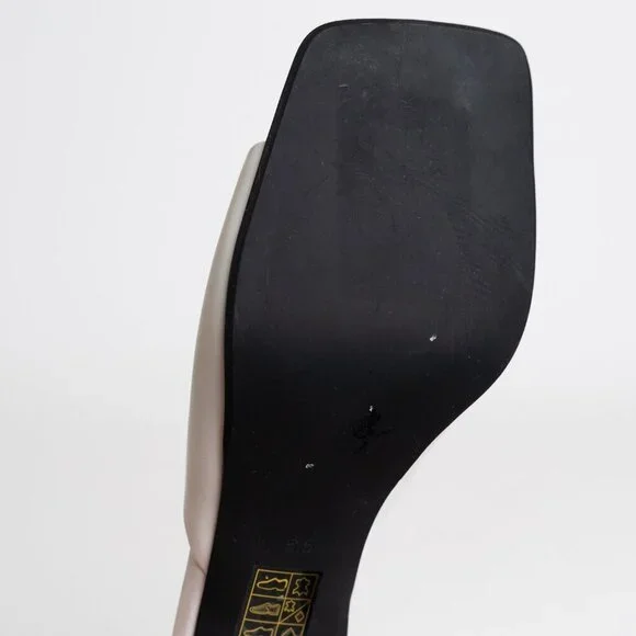 ✨ Jeffrey Campbell Square Toe Sandal Mule Inspired Heels White NEW - Picture 14 of 16